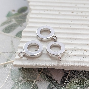 Бейл 8.9x11.7x2 мм внутр. d 5 мм родиевое покр. (6806-Р) купить в Воронеже | Заказать в интернет-магазине Viva Beads
