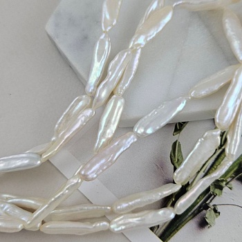 1 шт. Жемчуг палочки ок. 6-6.5x22-24 мм АА белый (6955-Б) купить в #REGION_P# | Заказать в интернет-магазине Viva Beads
