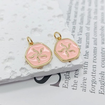 Подвеска Звезда 16х14 мм эмаль, позолота светлое золото (7124)