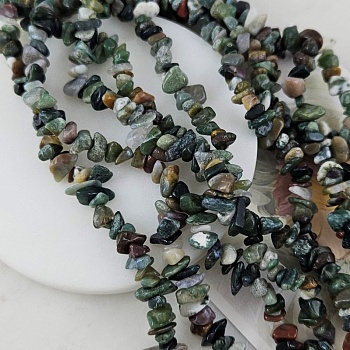 Нить 39 см Агат индийский натуральный 5-8 мм бусины каменная крошка (10161) для бижутерии купить с доставкой по России | Интернет‑магазин Viva Beads