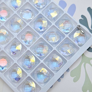 Подвеска Риволи 12 мм Light Crystal AB, хрустальное стекло (9004-AB) купить в Воронеже | Заказать в интернет-магазине Viva Beads
 Подвеска Риволи 12 мм Light Crystal AB, хрустальное стекло (9004-AB) купить в Воронеже | Заказать в интернет-магазине Viva Beads