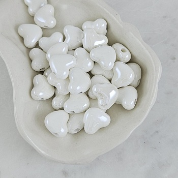 1 шт. Бусина Сердце ок. 11.6х10х6 мм белый, керамика (10276-11-Б) купить с доставкой по России | Интернет-магазин Viva Beads