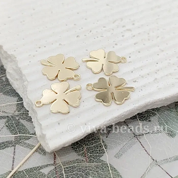 Подвеска Клевер 14х11 мм позолота 14К (6856-З) купить с доставкой по России | Интернет-магазин Viva Beads