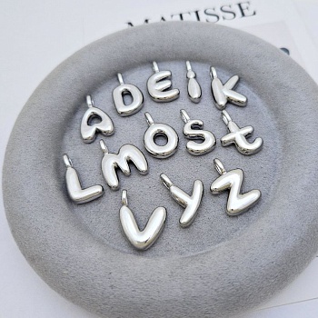 УЦЕНКА Подвеска в форме буквы D 20.7x12.1 мм родиевое покрытие (9083-Р-D-УЦ)