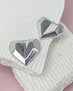 Подвеска Сердце 30x27 мм родиевое покр. (8005-30-Р)