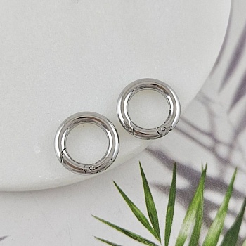 Замок карабин круглый ок. 14х2.5 мм нержавеющая сталь (10057-14) замок для украшений купить с доставкой по России | Интернет-магазин Viva Beads