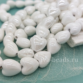 УЦЕНКА Бусина сердце 12 мм белый, керамика (6436-Б) купить в Воронеже | Заказать в интернет-магазине Viva Beads
 УЦЕНКА Бусина сердце 12 мм белый, керамика (6436-Б) купить в Воронеже | Заказать в интернет-магазине Viva Beads