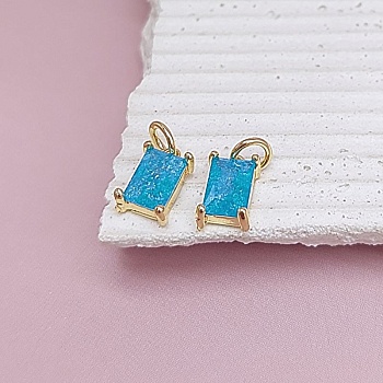 Подвеска с фианитом 10х6х4 мм голубой, позолота 14к (7760-Г) Подвеска с фианитом 10х6х4 мм голубой, позолота 14к (7760-Г)