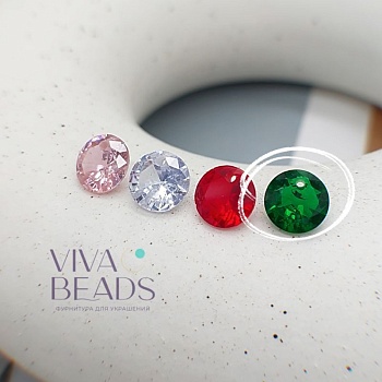 Подвеска фианит 8x4.5 мм изумрудный (7561-ИЗ) купить с доставкой по России | Интернет-магазин Viva Beads