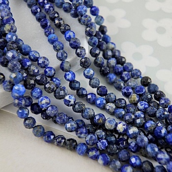 Нить 19 см Лазурит натуральный ок. 4.5 мм граненая бусина (6115-4) купить в Воронеже | Заказать в интернет-магазине Viva Beads
