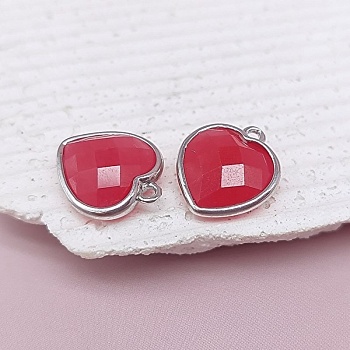 Подвеска Сердце 15х13 мм халцедон, родиевое покр. (7799-Р) купить в Воронеже | Заказать в интернет-магазине Viva Beads
