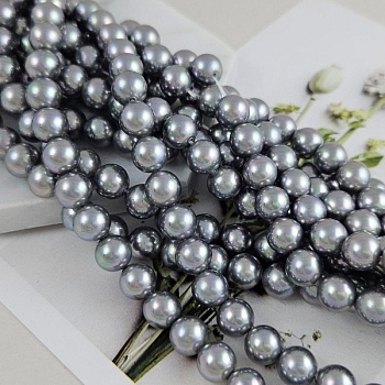 Нить 19 см Жемчуг Майорка 8 мм серый (6330-8) купить в Воронеже | Заказать в интернет-магазине Viva Beads
