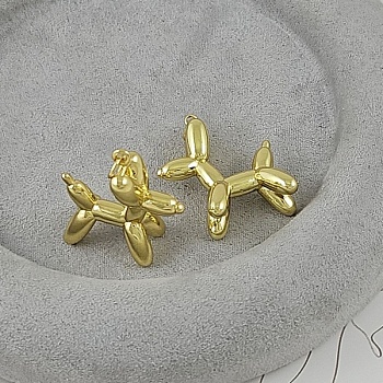 Подвеска Собака 28.9x24х10.5 мм позолота 14К (8342-З)