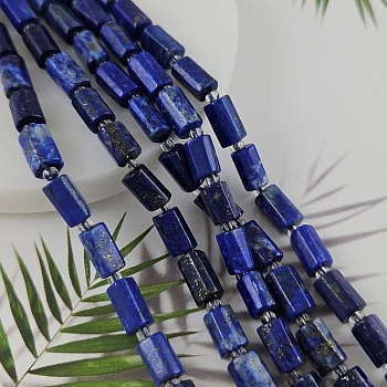 5 шт. Лазурит натуральный бусины ок. 5.5-6.6х9-10.5 мм трубочки с гранями (9931-ЛАЗ) купить в Воронеже | Заказать в интернет-магазине Viva Beads
