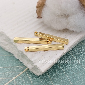 Подвеска палочка 20x2x2 мм позолота (4283-20-З) купить с доставкой по России | Интернет-магазин Viva Beads