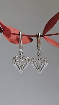 Crystal Heart — набор материалов для создания серёжек (НАБОР-54) купить с доставкой по России | Интернет-магазин Viva Beads