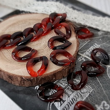 10 шт. Коннектор звено цепочки 13,5х10,5 мм бордовый (4239) купить с доставкой по России | Интернет-магазин Viva Beads