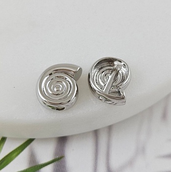 1 шт. Бусина Ракушка 10х8.8х3.7 мм родиевое покрытие (9960-Р) купить в Воронеже | Заказать в интернет-магазине Viva Beads
