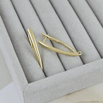 УЦЕНКА Швензы с английским замком удлиненные 34.7х3.6 мм позолота 14К (9584-З-УЦ)  швензы для серег купить с доставкой по России | Интернет-магазин Viva Beads