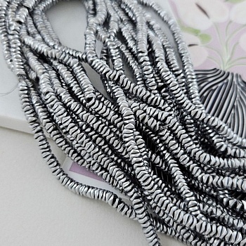 Гематит диски 4x1.5 мм цвет платина (7983-П) купить в Воронеже | Заказать в интернет-магазине Viva Beads
