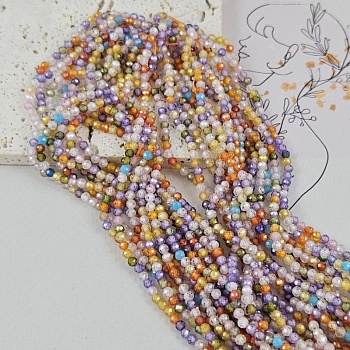 Нить 18 см Фианиты ок. 3 мм граненые бусины, микс цветов (5472-МИКС) купить в Воронеже | Заказать в интернет-магазине Viva Beads
 Нить 18 см Фианиты ок. 3 мм граненые бусины, микс цветов (5472-МИКС) купить в Воронеже | Заказать в интернет-магазине Viva Beads