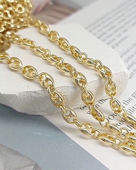 10 см Цепь 5.5 мм /толщина/ позолота (8256-З) купить в Воронеже | Заказать в интернет-магазине Viva Beads
