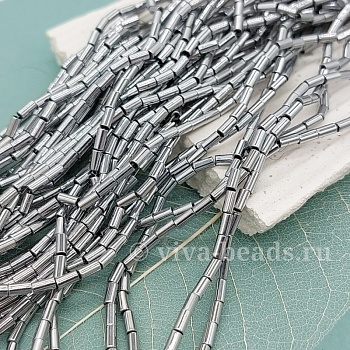 Нить 40 см Гематит / гематин / 4.2x2.1 мм трубочка (6409) купить в Воронеже | Заказать в интернет-магазине Viva Beads
