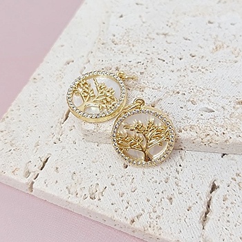 УЦЕНКА Подвеска Дерево с перламутром 15.3 мм с фианитами позолота 14к светлое золото (7878-З-15) УЦЕНКА Подвеска Дерево с перламутром 15.3 мм с фианитами позолота 14к светлое золото (7878-З-15)