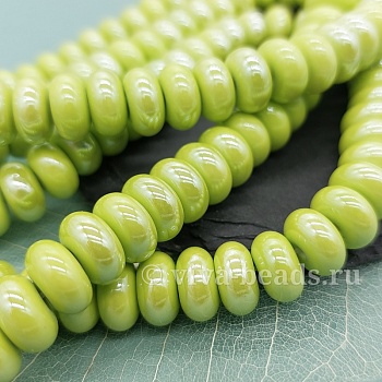 5 шт. Бусина рондель 11х6 мм салатовый, керамика (6477-САЛ) купить в Воронеже | Заказать в интернет-магазине Viva Beads
 5 шт. Бусина рондель 11х6 мм салатовый, керамика (6477-САЛ) купить в Воронеже | Заказать в интернет-магазине Viva Beads