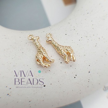 Подвеска Жираф 16.8х6.5 мм позолота 14к (7508-З)