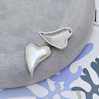 Подвеска Сердце 20.4х16 мм родиевое покрытие (8593-Р) купить с доставкой по России | Интернет-магазин Viva Beads