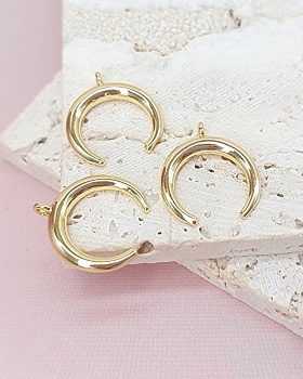 УЦЕНКА Подвеска Лунница 16х14.2 мм позолота (8058-З-УЦ) купить с доставкой по России | Интернет-магазин Viva Beads