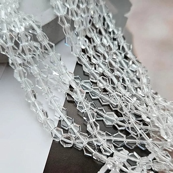 Нить 19-20 см Кварц синтет. ок. 6 мм многогранник (8676) купить в Воронеже | Заказать в интернет-магазине Viva Beads
 Нить 19-20 см Кварц синтет. ок. 6 мм многогранник (8676) купить в Воронеже | Заказать в интернет-магазине Viva Beads