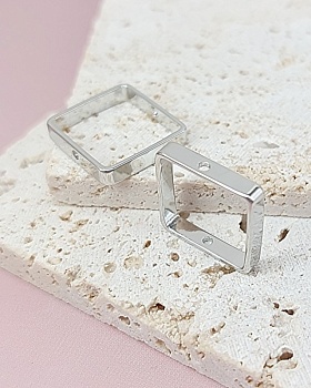 УЦЕНКА Рамка для бусин квадрат 15x15x3 мм родиевое покр. (7565-Р-УЦ) купить в Воронеже | Заказать в интернет-магазине Viva Beads
