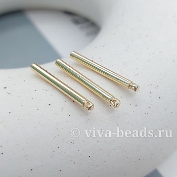УЦЕНКА Подвеска палочка 20x2 мм позолота 14К (3295-20-З-УЦ) купить с доставкой по России | Интернет-магазин Viva Beads
