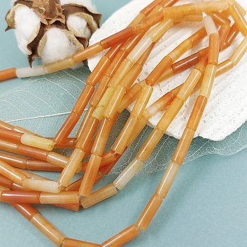 5 шт. Авантюрин натур. трубочка 14х4 мм оранжевый (6218) купить в Воронеже | Заказать в интернет-магазине Viva Beads
