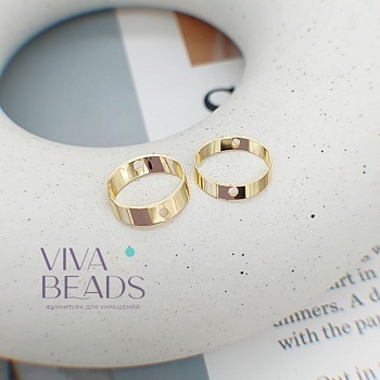 Рамка для бусин 13x2 мм цвет золото (7567-З) купить в Воронеже | Заказать в интернет-магазине Viva Beads
