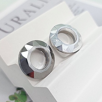 Подвеска Кольцо 20 мм Crystal AB хрустальное стекло (7716-Silver Shade) купить с доставкой по России | Интернет-магазин Viva Beads