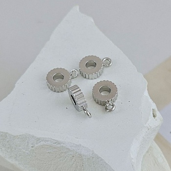 Бейл 10х2.5х7 мм, внутр. d 3 мм, для подвесок, кулонов родиевое покрытие (9611-Р) купить в Воронеже | Заказать в интернет-магазине Viva Beads
 Бейл 10х2.5х7 мм, внутр. d 3 мм, для подвесок, кулонов родиевое покрытие (9611-Р) купить в Воронеже | Заказать в интернет-магазине Viva Beads