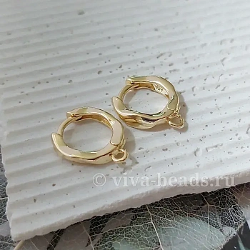 Швензы с замком 16.5х3 мм позолота 14К (6824-З) швензы для серег купить с доставкой по России | Интернет-магазин Viva Beads