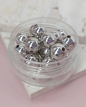 1 шт. Бусина шар 8 мм родиевое покр. (8131-Р) купить в Воронеже | Заказать в интернет-магазине Viva Beads
