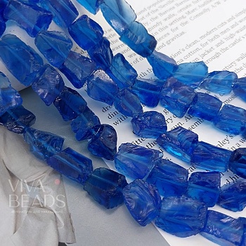 1 шт. "Кварц" синий кусочки 9-13х13-20 мм (5487) купить в Воронеже | Заказать в интернет-магазине Viva Beads
