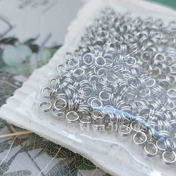 10 шт. Колечки двойные 5 мм родиевое покр. (6918-5-Р) соединительные колечки и кольца-коннекторы купить с доставкой по России | Интернет-магазин Viva Beads