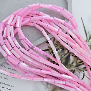 Нить 19 см. Перламутр натур. розовый 13х4 мм трубочка (5019-РОЗ) купить в Воронеже | Заказать в интернет-магазине Viva Beads
