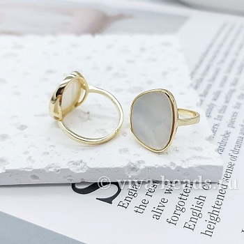 Кольцо с перламутром позолота 14к (7143-З)