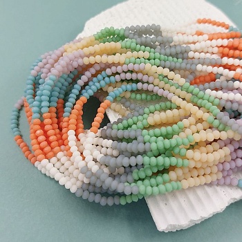 Нить 21 см Рондель граненый матовый 3x2.5 мм микс цветов (5992) купить в Воронеже | Заказать в интернет-магазине Viva Beads
 Нить 21 см Рондель граненый матовый 3x2.5 мм микс цветов (5992) купить в Воронеже | Заказать в интернет-магазине Viva Beads