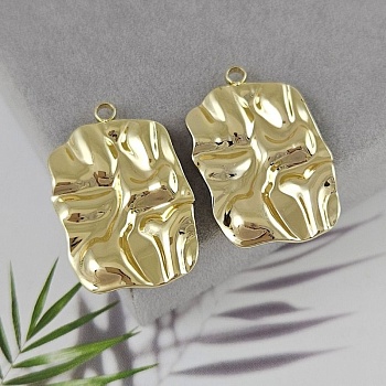 Подвеска мятый металл 35.4х22.6 мм, позолота 14К (9968-З) купить с доставкой по России | Интернет-магазин Viva Beads