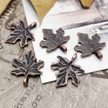 Подвеска Лист 16x13x3 мм цвет медь (2972) купить с доставкой по России | Интернет-магазин Viva Beads