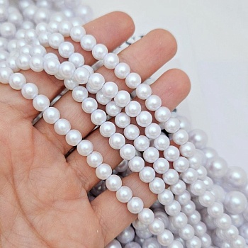 Нить 19 см Жемчуг Майорка 6 мм светло-сиреневый с матовым эффектом (9081-СИР-6) купить в Воронеже | Заказать в интернет-магазине Viva Beads
