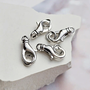 Замок лобстер 14 мм с родиевым покрытием (8612-14-Р) купить в Воронеже | Заказать в интернет-магазине Viva Beads
 Замок лобстер 14 мм с родиевым покрытием (8612-14-Р) купить в Воронеже | Заказать в интернет-магазине Viva Beads